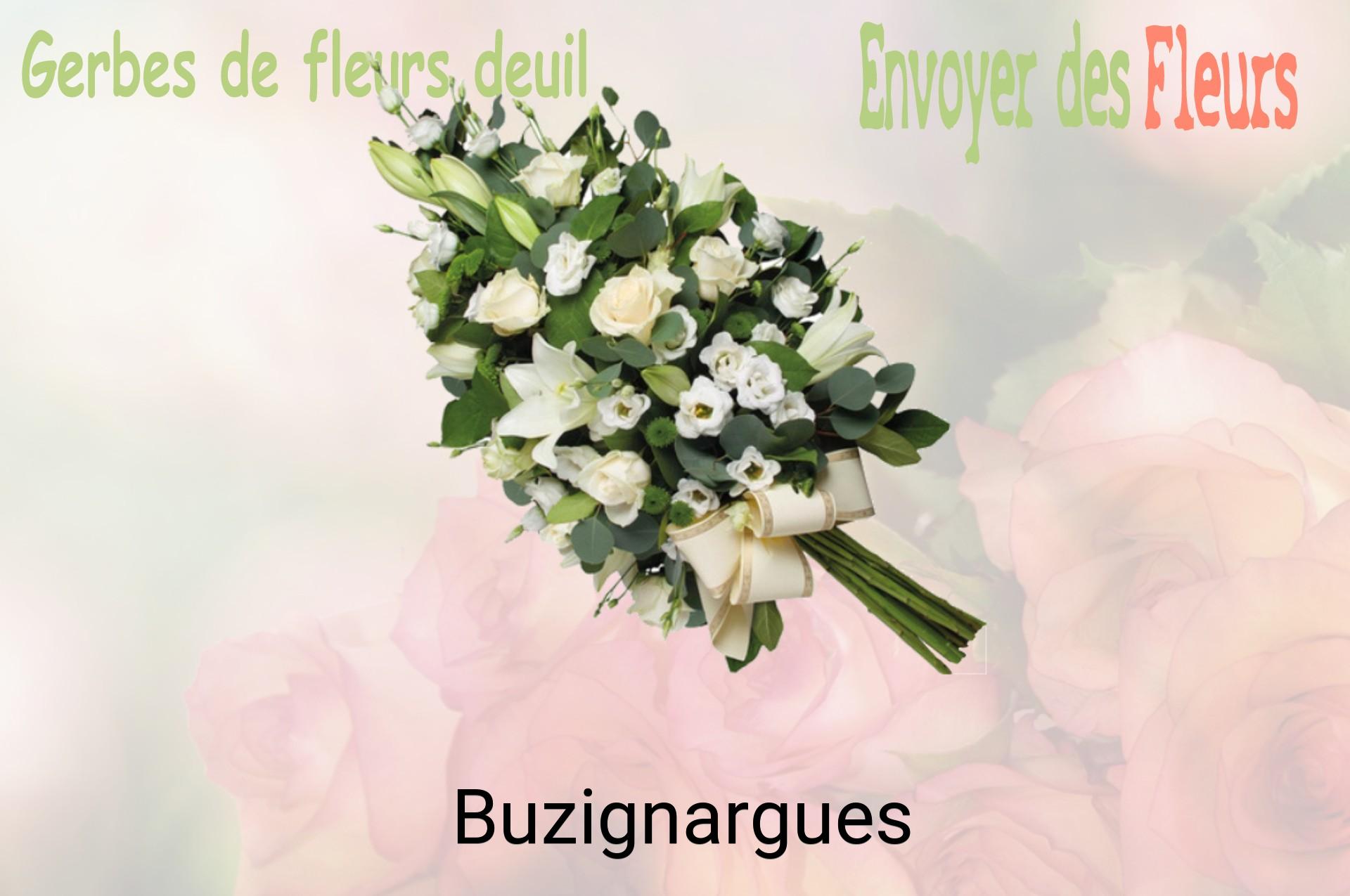 Gerbe de fleurs de deuil livrée à Buzignargues